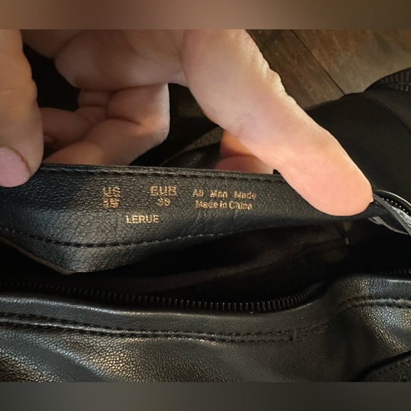 Sam Edelman Boots Lerue Lug Sole Faux Leather High Shaft Over Knee Boot size 8 - Picture 11 of 12